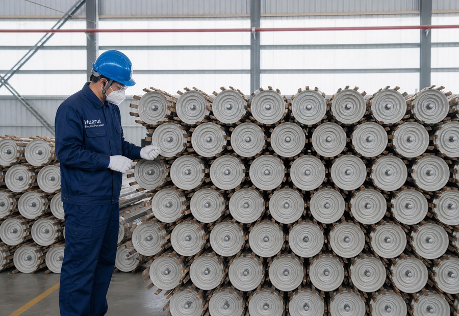 Porcelain disc insulators